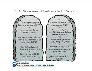 This is not comprehensive.  What are some commandments that you would add?