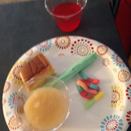 Princess Leia Hair, Light Saber, Dagobah Swamp, Sarlac, with Darth Vaderade to drink.